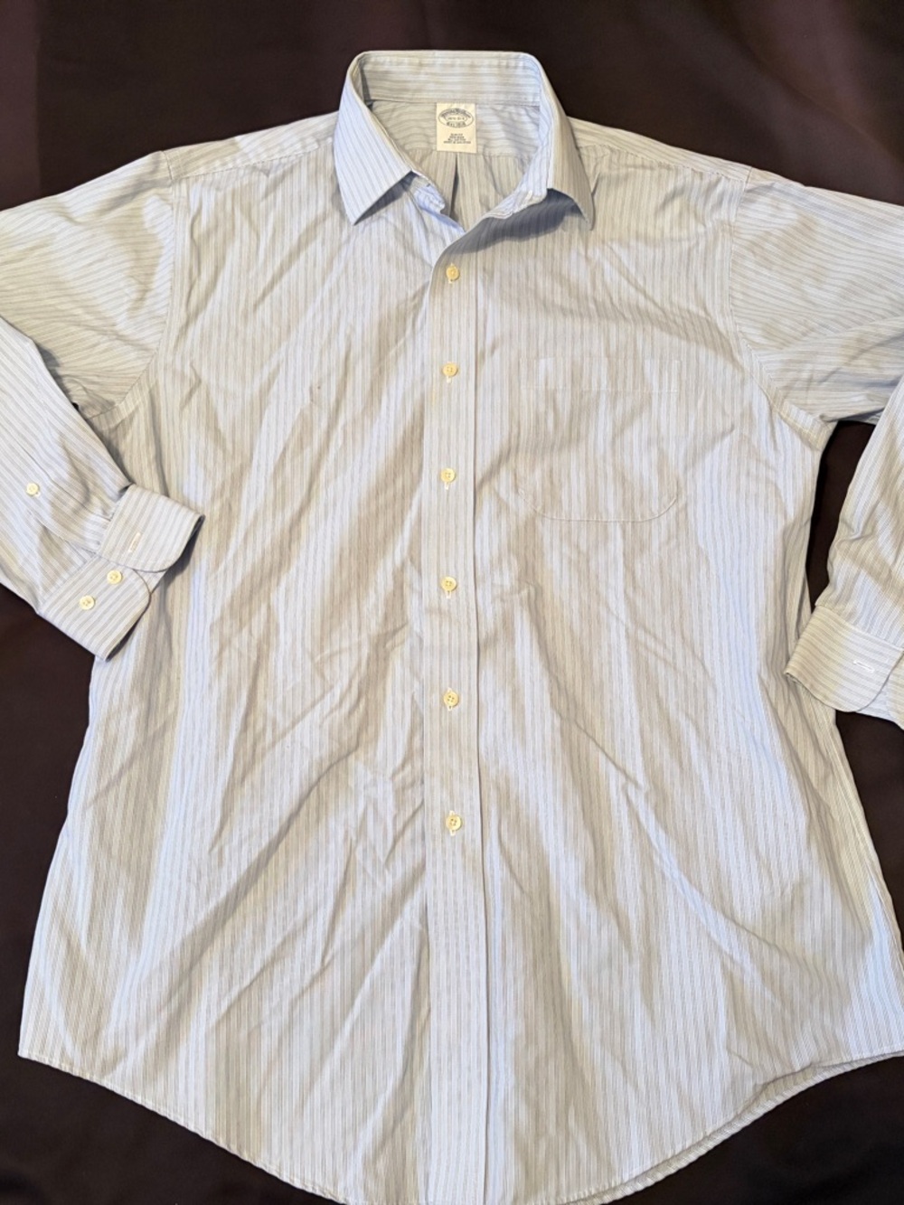 Brooks Brothers Blue and White Pinstripe Dress Shirt
